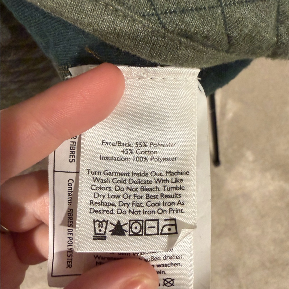 Eddie Bauer Forest Green Quilted Pullover - Picture 5 of 5